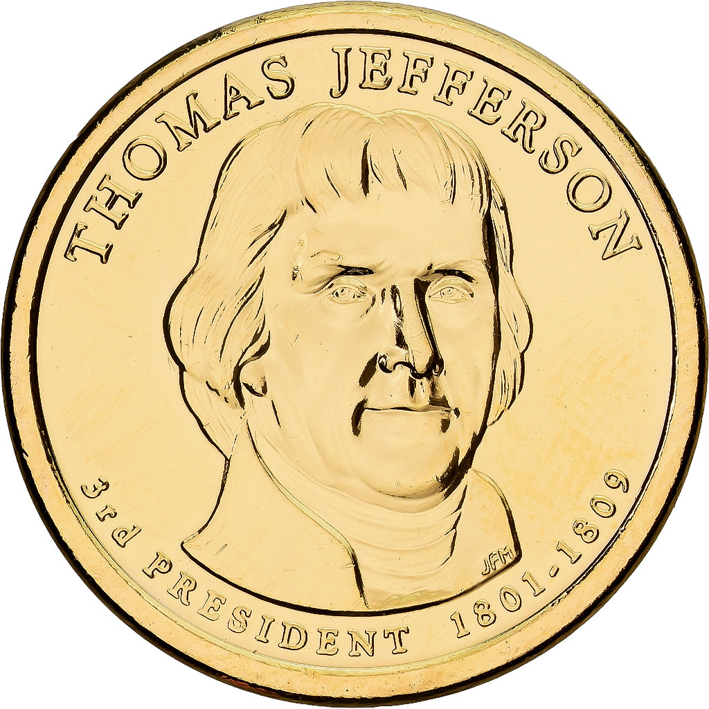 United States, 1 Dollar, Thomas Jefferson, 2015, U.S. Mint, Copper-Brass