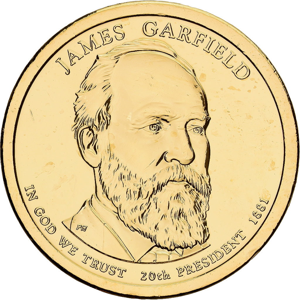 Estados Unidos, 1 Dollar, James Garfield, 2015, U.S. Mint, Cobre - latón, FDC