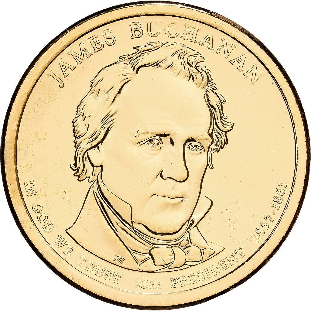 United States, 1 Dollar, James Buchanan, 2015, U.S. Mint, Copper-Brass