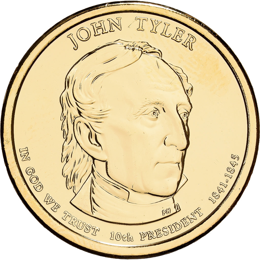 Stati Uniti, 1 Dollar, John Tyler, 2015, U.S. Mint, Rame-ottone, FDC