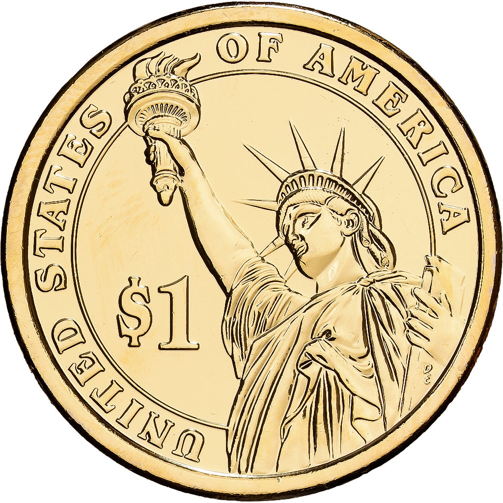 Stati Uniti, 1 Dollar, John Tyler, 2015, U.S. Mint, Rame-ottone, FDC