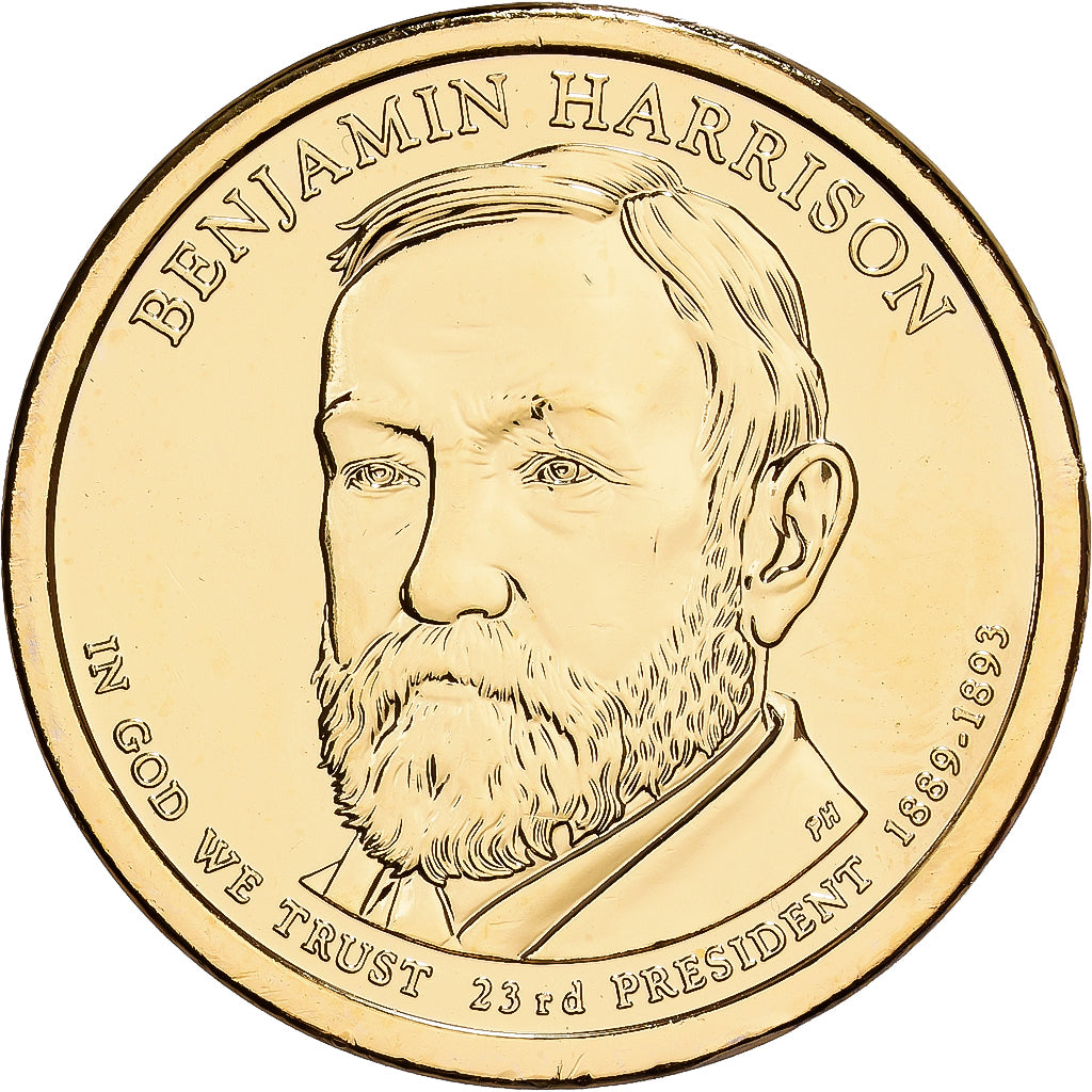 Estados Unidos, 1 Dollar, Benjamin Harrison, 2015, U.S. Mint, Cobre - latón