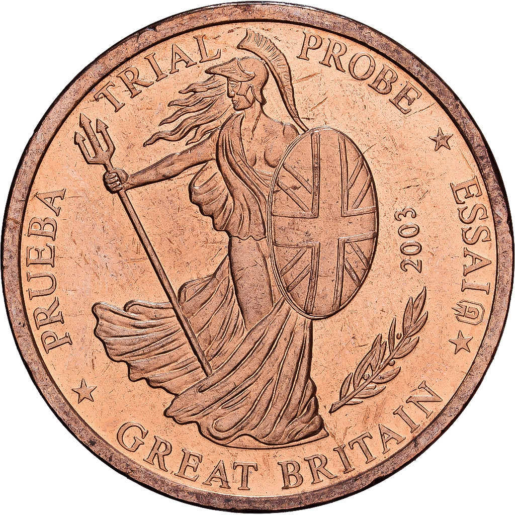 Wielka Brytania, 2 Euro Cent, Fantasy euro patterns, Essai-Trial, 2003, Miedź