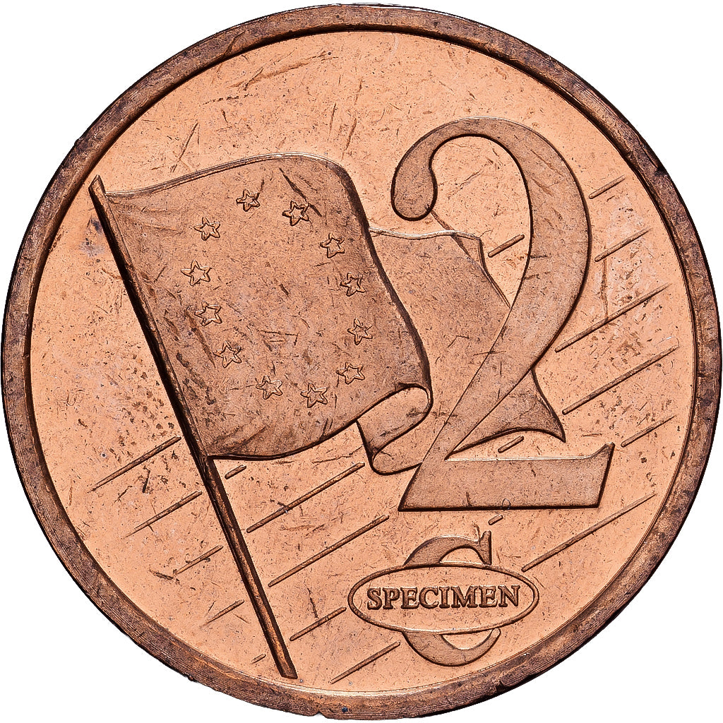 Wielka Brytania, 2 Euro Cent, Fantasy euro patterns, Essai-Trial, 2003, Miedź