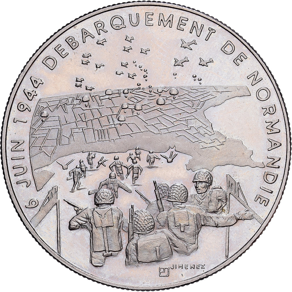 França, medalha, 1939-1945, Débarquement de Normandie, Cobre-níquel, MS(63)