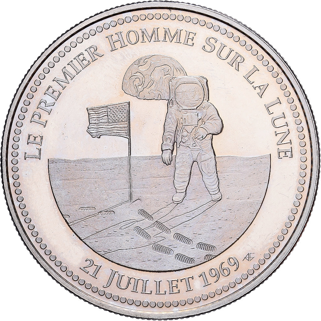 France, Médaille, Le Premier Homme sur la Lune, Cupro-nickel, SPL