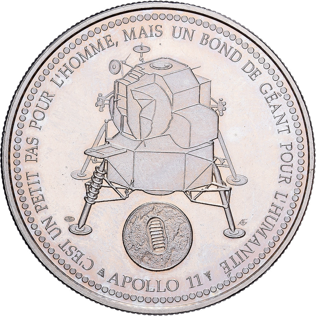 France, Médaille, Le Premier Homme sur la Lune, Cupro-nickel, SPL