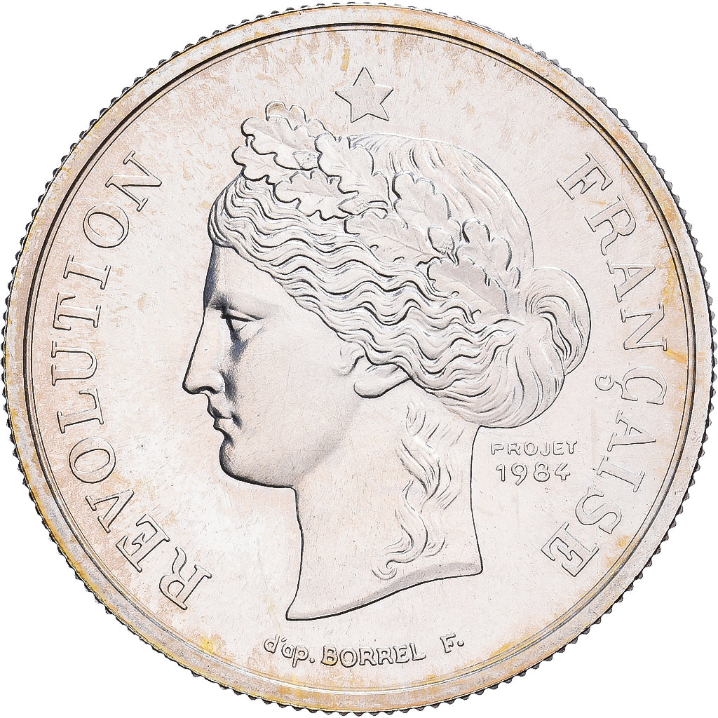 Francia, medaglia, Révolution française,Abandon des Privilèges, 1989