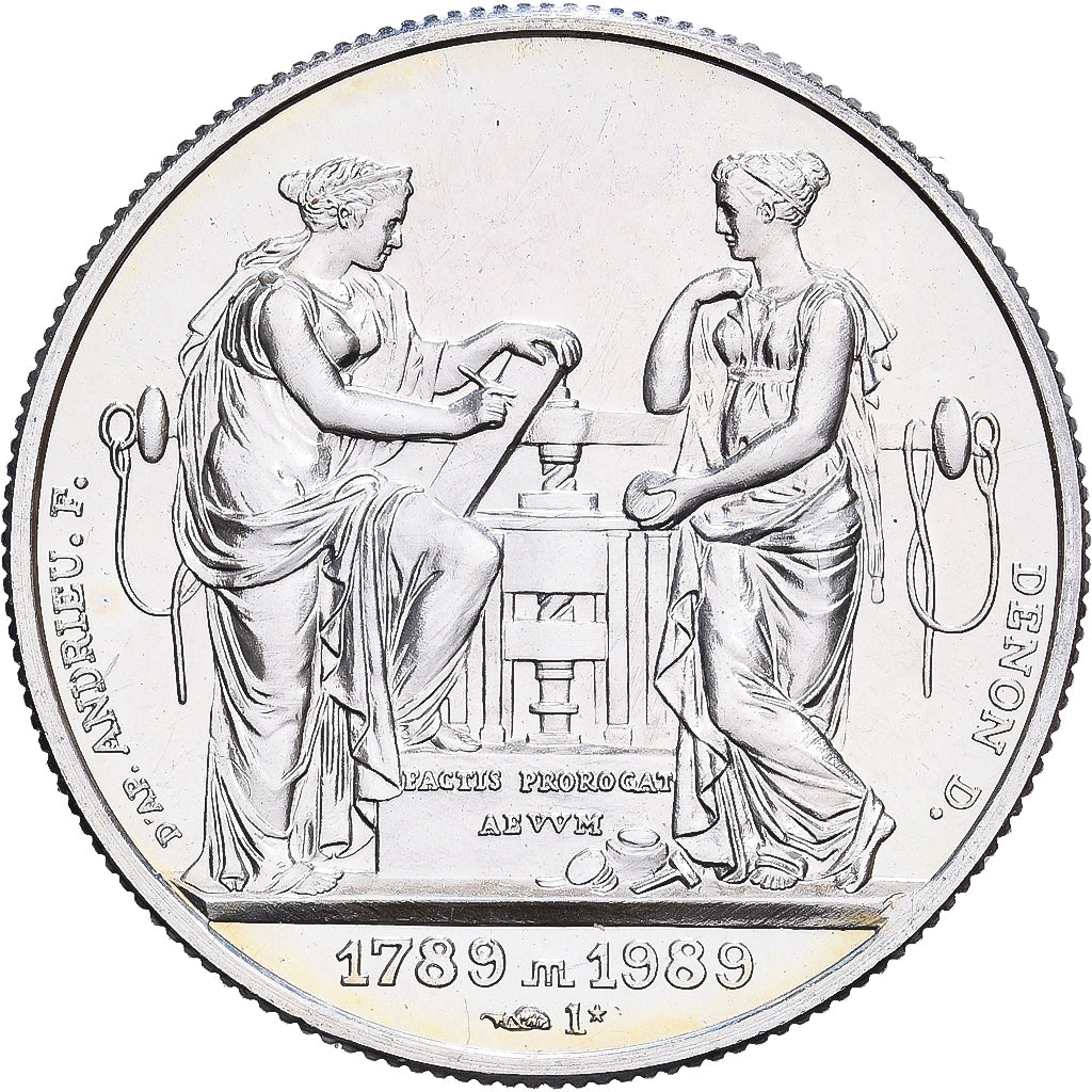 France, Médaille, Bicentenaire de la Révolution Française, 1989, Argent, FDC