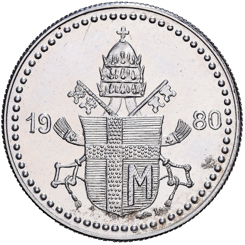 Vatican, Medal, Le Pape Jean-Paul II, 1980, Silver, MS(63)
