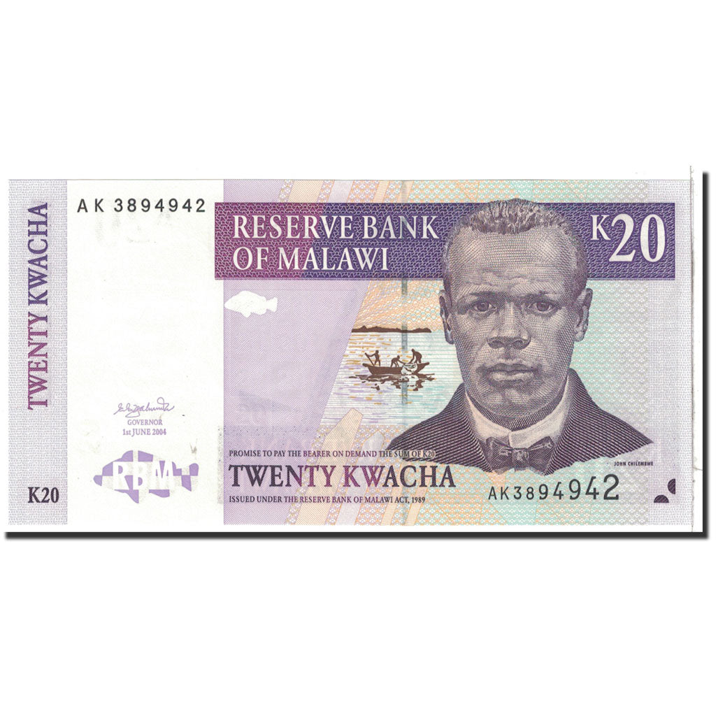 Banknote, Malawi, 20 Kwacha, 2005, 2005-10-31, KM:52b, UNC(65-70)