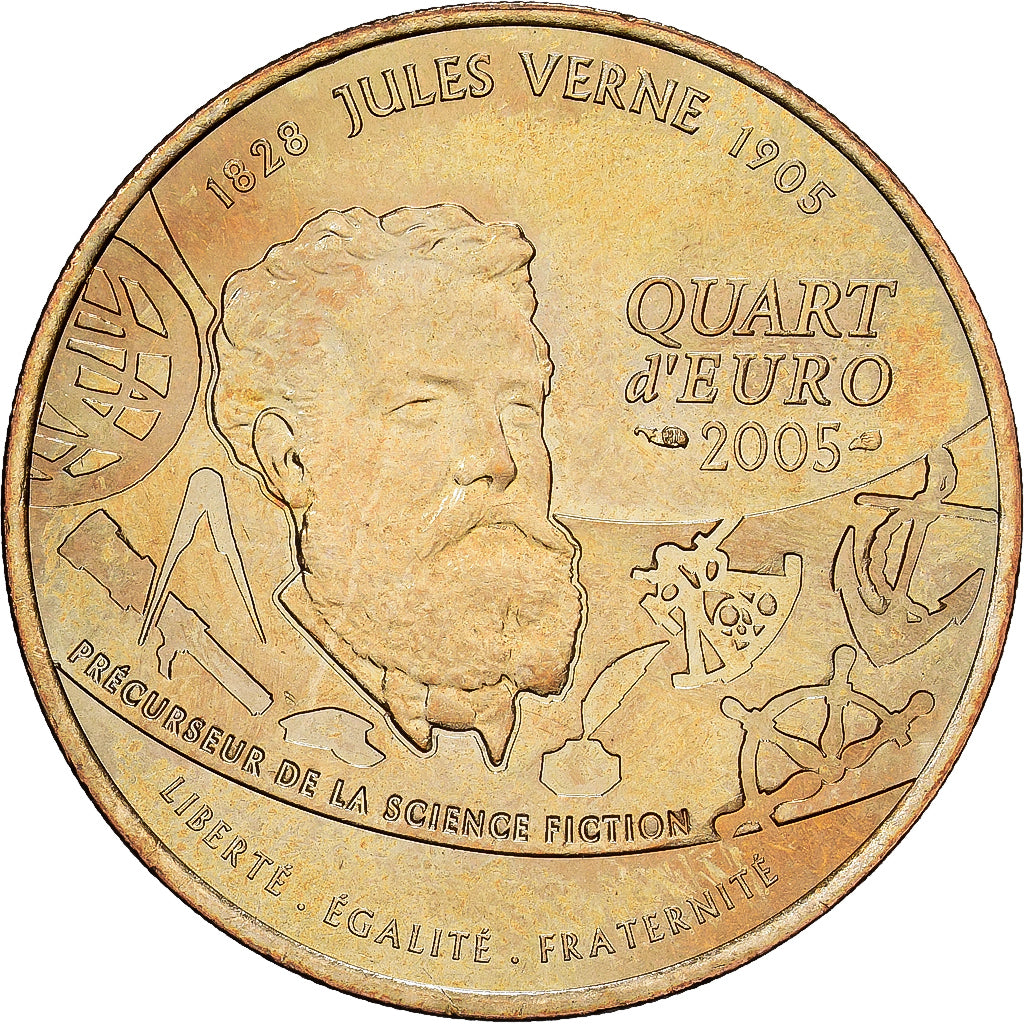 Frankreich, 1/4 Euro, BU, 2005, Paris, Aluminum-Bronze, STGL, Gadoury:EU157