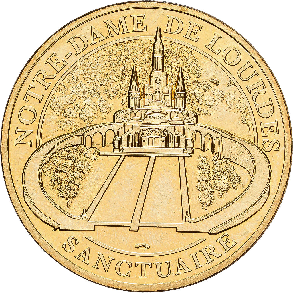 Francia, zeton, Lourdes - Sanctuaires Notre Dame, Aluminio y cuproníquel, SC