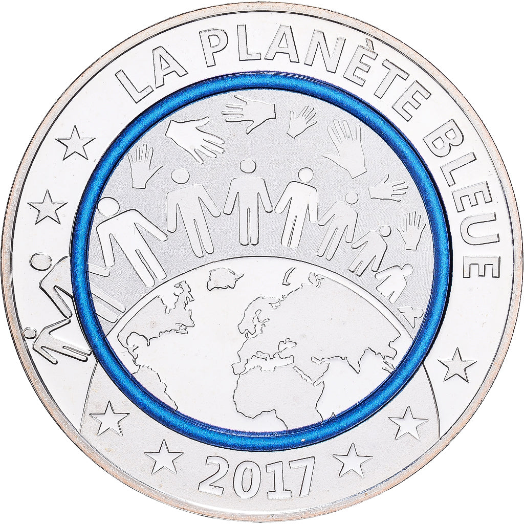 Francja, medal, La Planète Bleue, 2017, Srebro, MS(65-70)