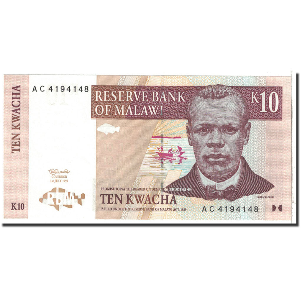 Banknote, Malawi, 10 Kwacha, 1997, 1997-07-01, KM:37, UNC(65-70)