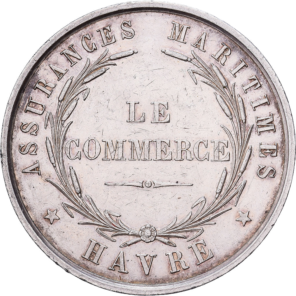 Francja, Token, Le Commerce, Assurances Maritimes du Havre, 1849, Srebro