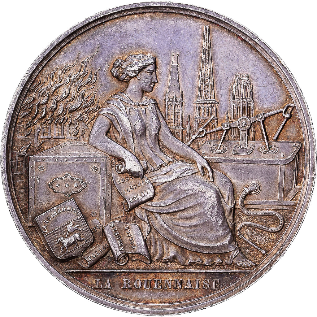 Francja, Token, La Rouennaise, Mutuelle contre l'Incendie, Srebro, AU(55-58)