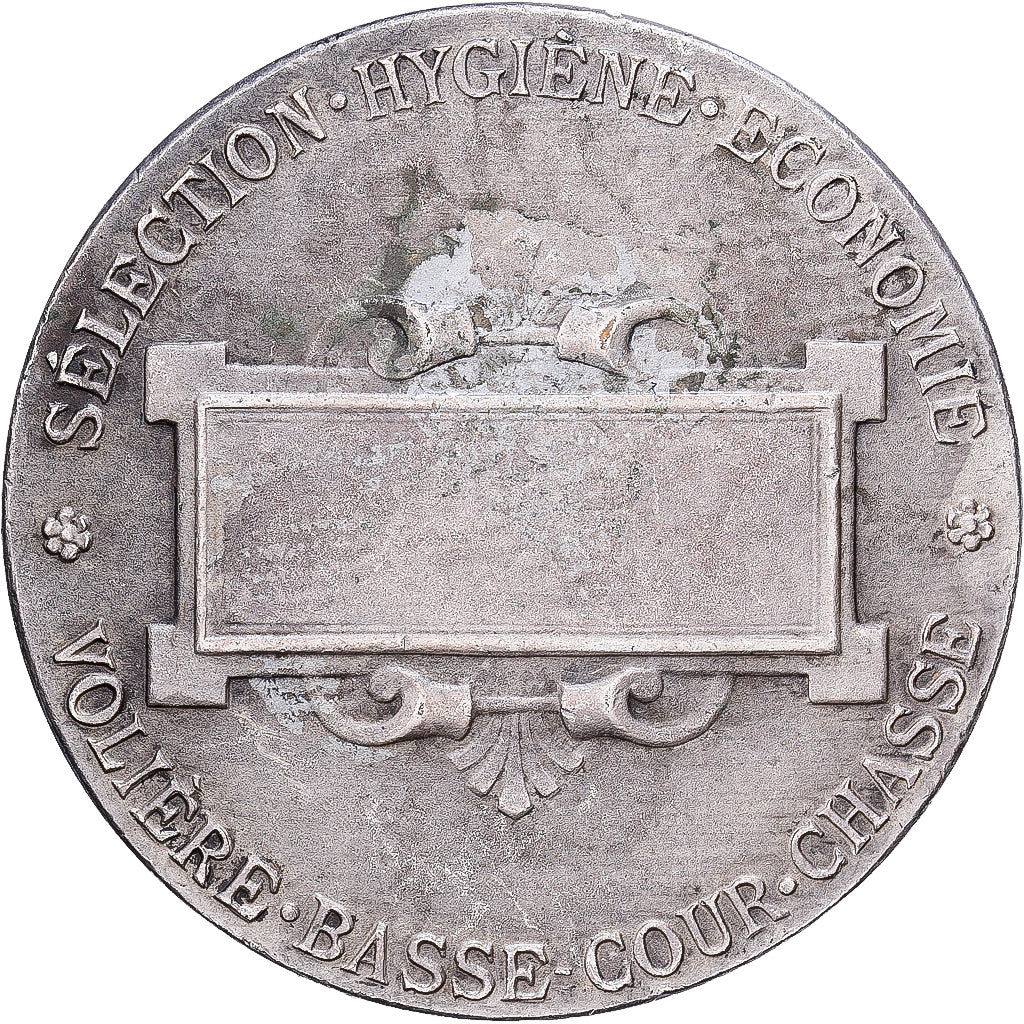 France, Medal, Société Centrale d'Aviculture de France, Silvered bronze