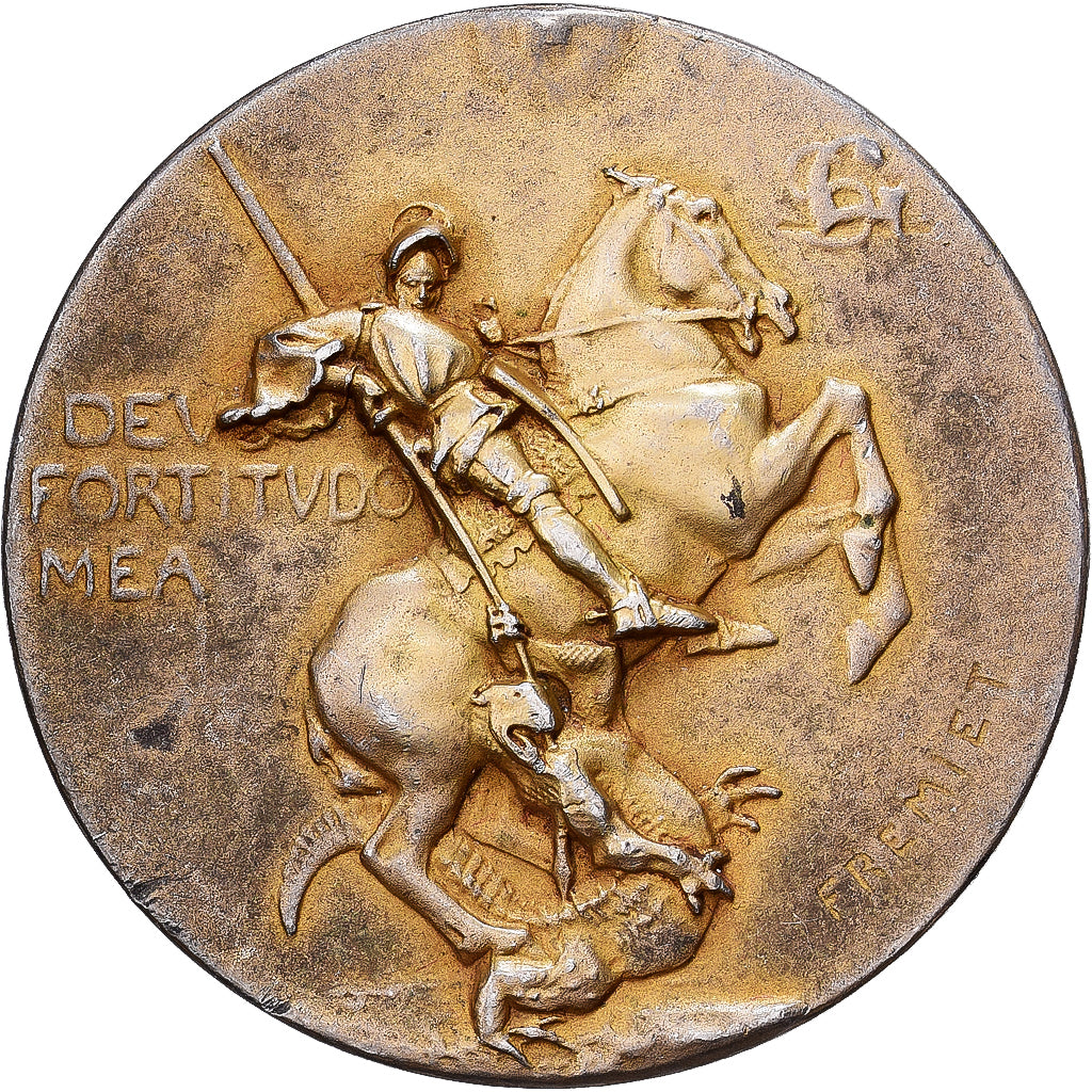 Frankrijk, Medaille, Société de Saint Georges, Pistolet, 1921, Vermeil, ZF