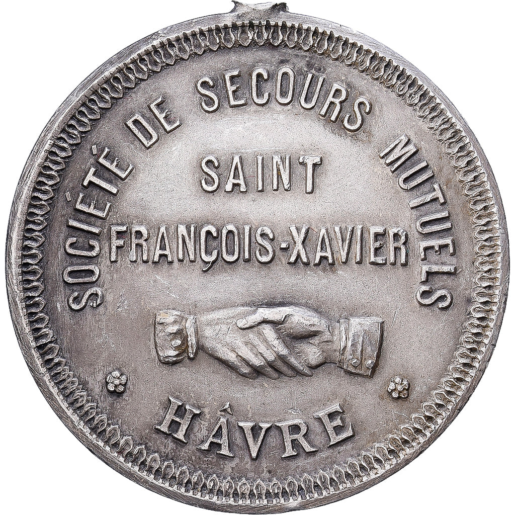 França, medalha, Société de Secours Mutuels, Saint François-Xavier, Hâvre