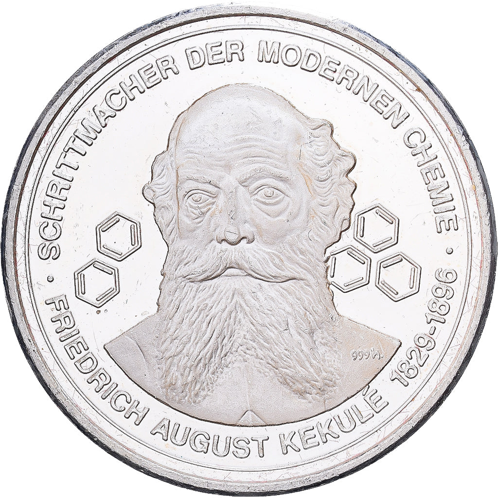 Germany, Medal, Kekulé, Bayer Jubiläum, 1988, Silver, AU(55-58)