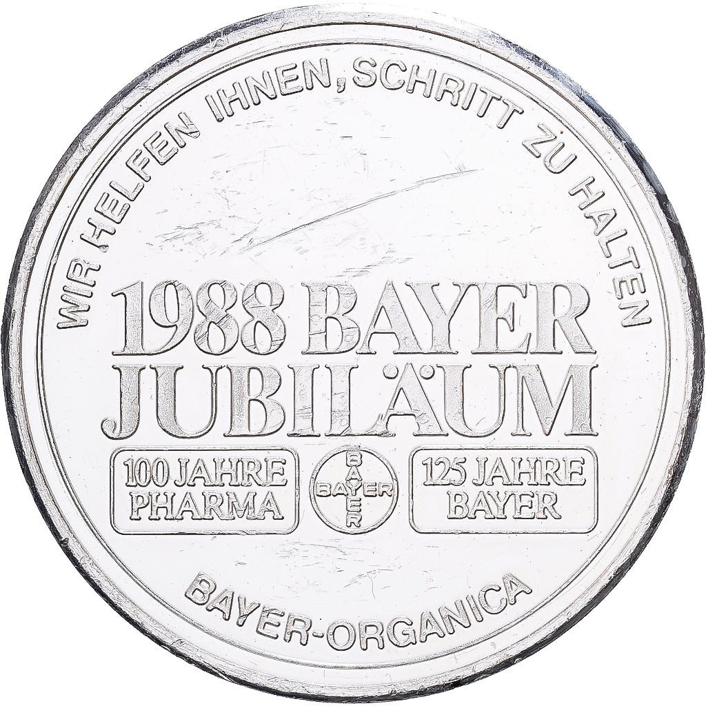Germany, Medal, Kekulé, Bayer Jubiläum, 1988, Silver, AU(55-58)