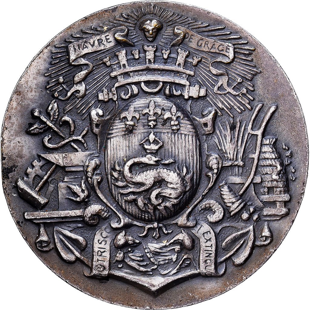Francia, medalla, Caisse d'Epargne de l'Estuaire de la Seine, 1822, Bronce
