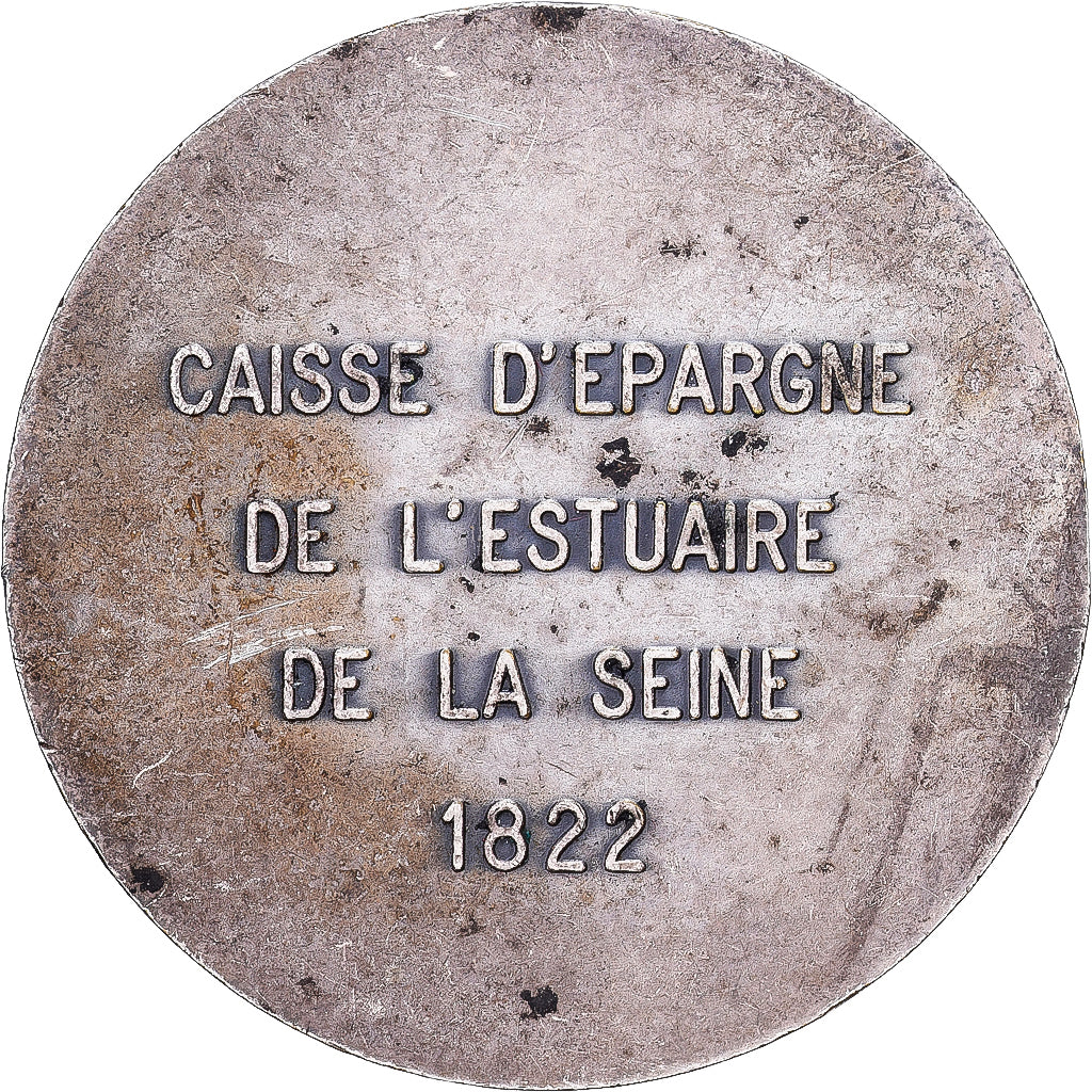 Francia, medalla, Caisse d'Epargne de l'Estuaire de la Seine, 1822, Bronce