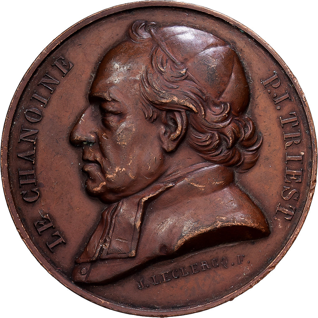 Belgien, Medaille, Le Chanoine J.P Triest, 1836, Bronze, Leclercq, SS