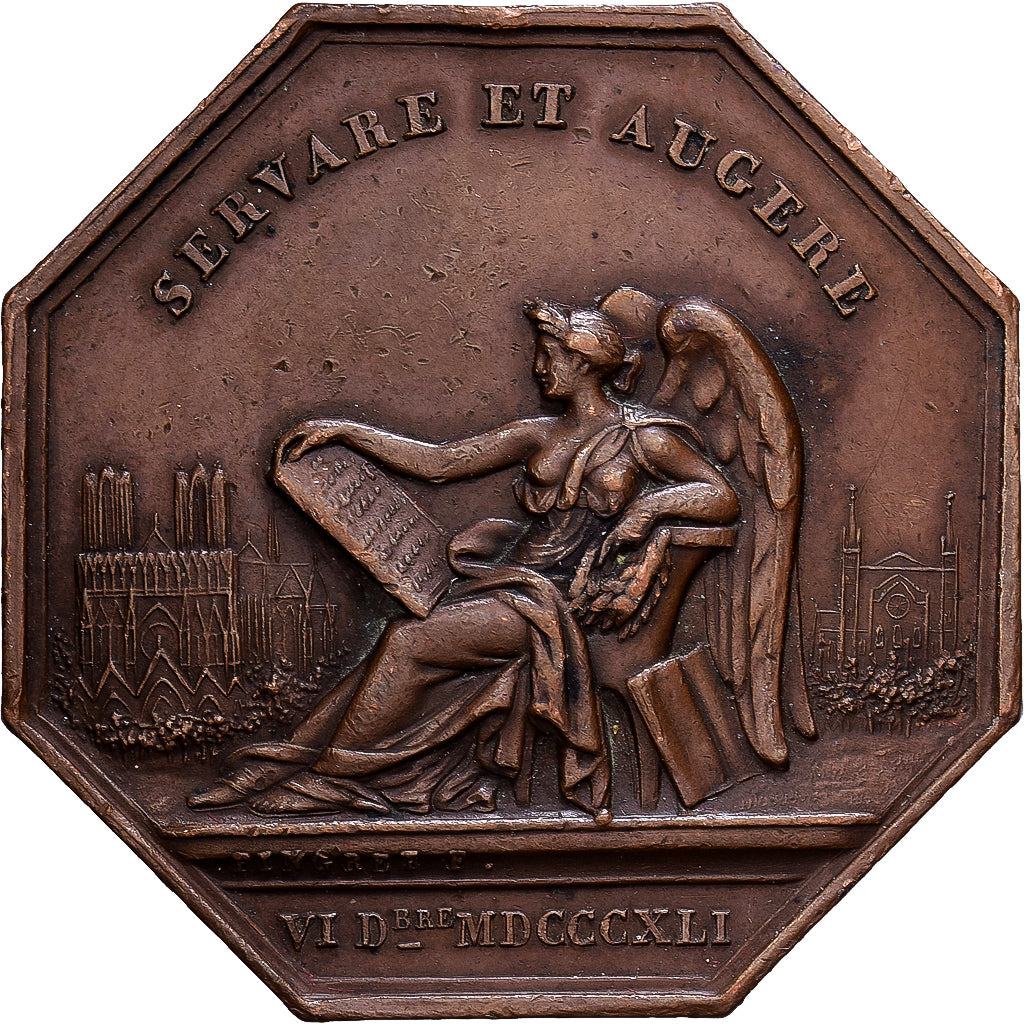 Frankreich, betaalpenning, Académie de Reims, 1841, Kupfer, Pingret, SS+