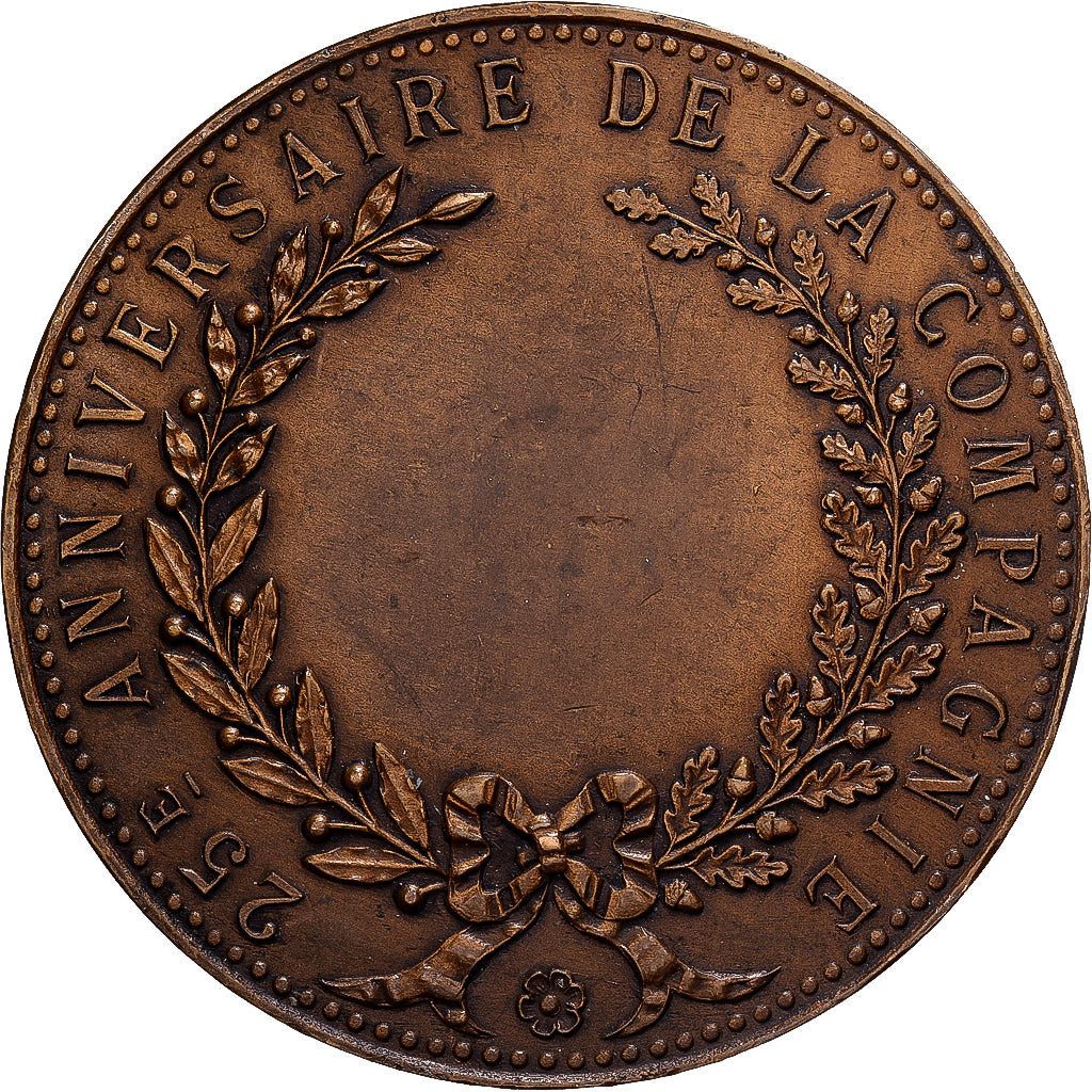 France, Medal, Compagnie d'Assurances La Salamandre, 1924, Bronze, AU(55-58)