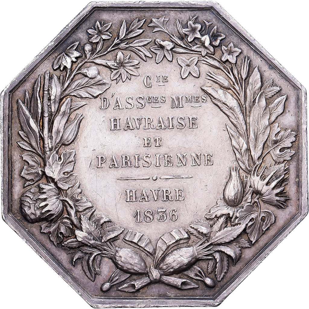 Francja, medal, Compagnie d'Assurances Maritimes Havraise et Parisienne, 1836