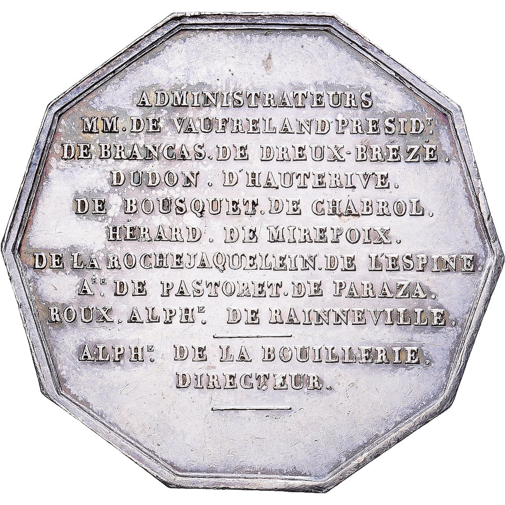 Francja, Token, Compagnie la Providence, Incendie, 1838, Srebro, AU(55-58)