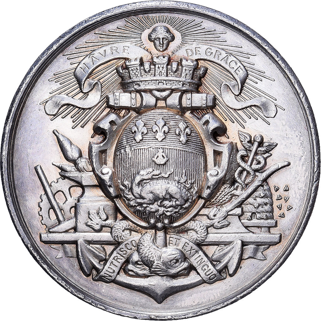 Francja, Token, Chambre de Commerce du Havre, Srebro, MS(60-62)