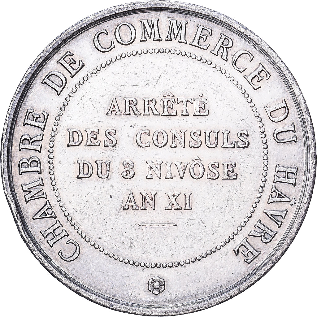 Francja, Token, Chambre de Commerce du Havre, Srebro, MS(60-62)