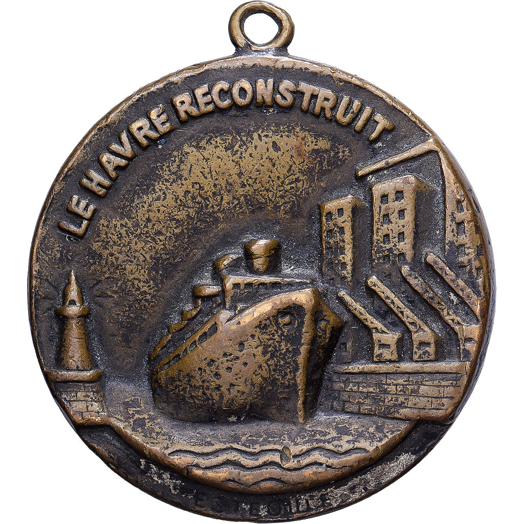 Frankreich, Medaille, Caisse de Crédit du Havre, 1955, Bronze, Esteoule, SS