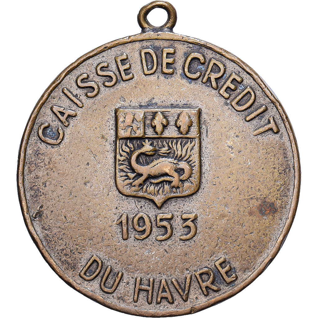 Frankreich, Medaille, Caisse de Crédit du Havre, 1955, Bronze, Esteoule, SS