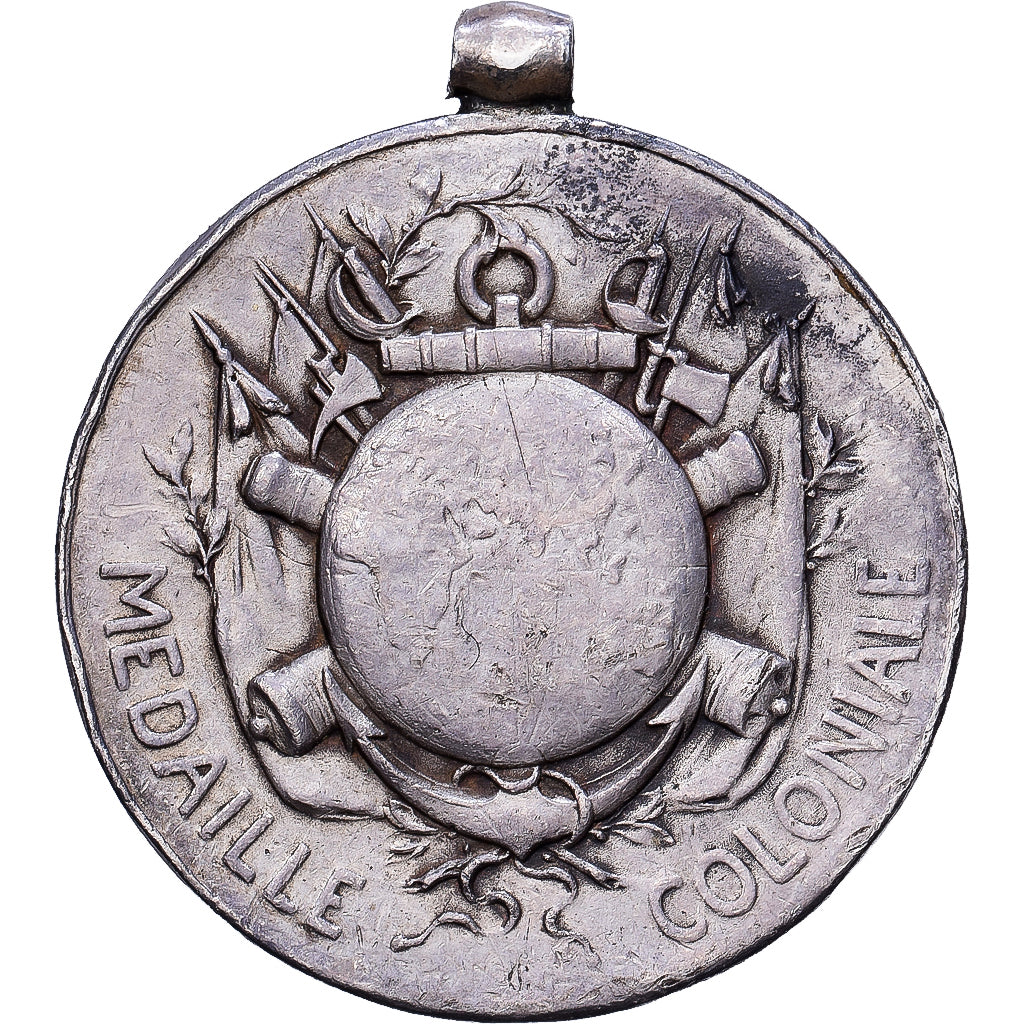 Francia, medaglia, Médaille Coloniale, Argento, MB+