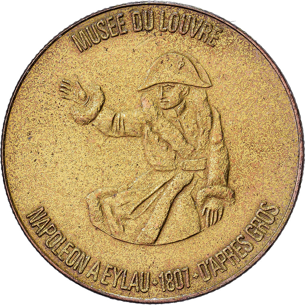 Francia, zeton, Collection Total, Napoléon à Eylau, Cobre - níquel dorado