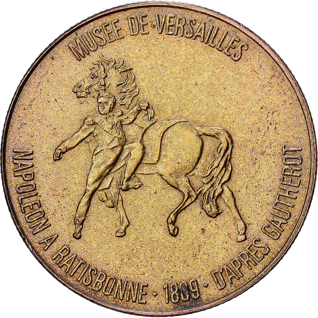 France, Jeton, Collection Total, Napoléon à Ratisbonne, Cupronickel doré, SUP