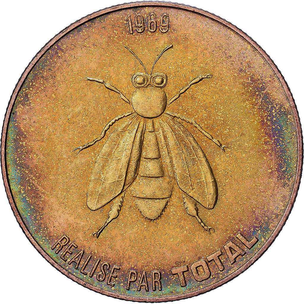 France, Jeton, Collection Total, Napoléon à Ratisbonne, Cupronickel doré, SUP