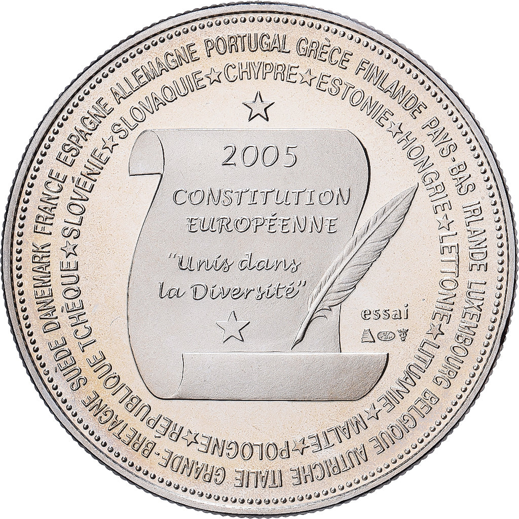 France, Medal, la Constitution Européenne, 2005, Nickel, MS(65-70)