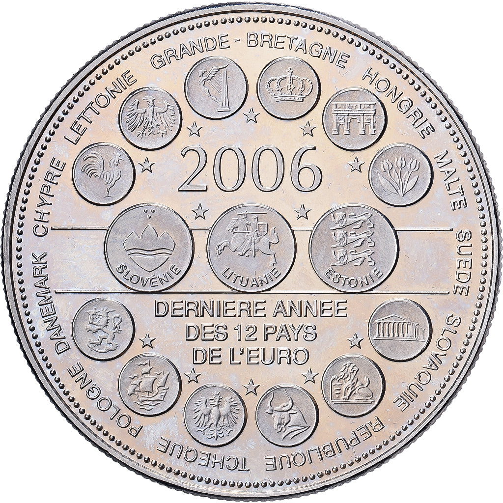 France, Medal, L'Europe des XXV, Dernière Année des 12 Pays de l'Euro, 2006