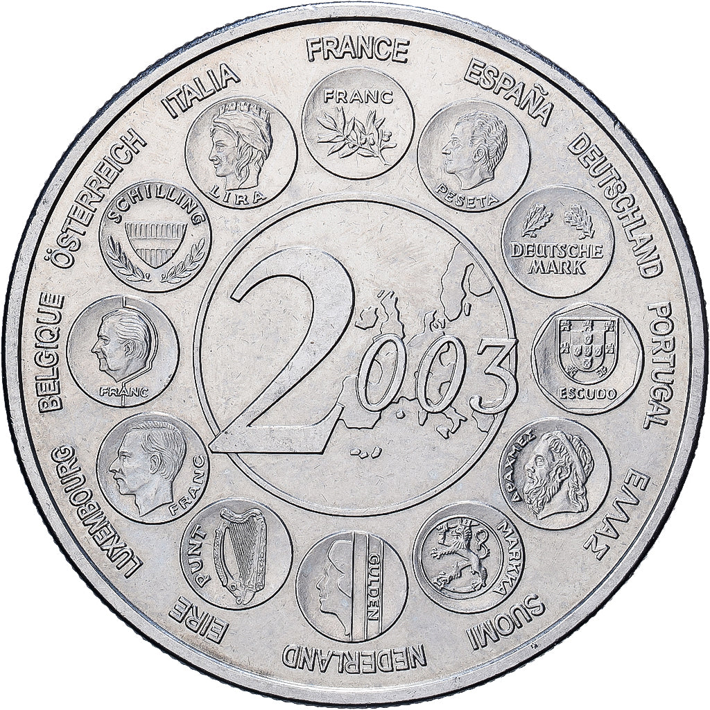 France, Medal, L'Europe des 15, essai, 2003, Nickel, MS(63)