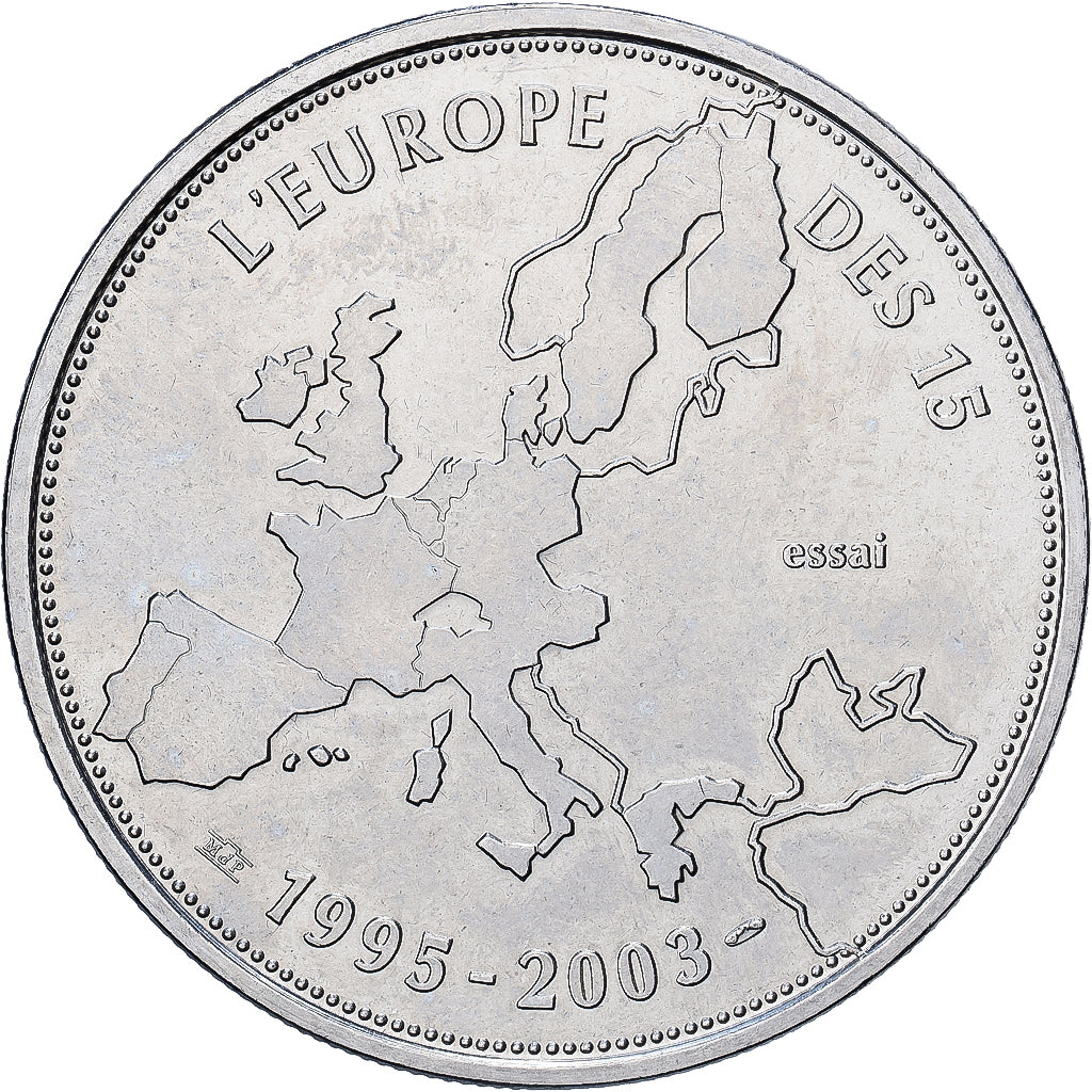 France, Medal, L'Europe des 15, essai, 2003, Nickel, MS(63)