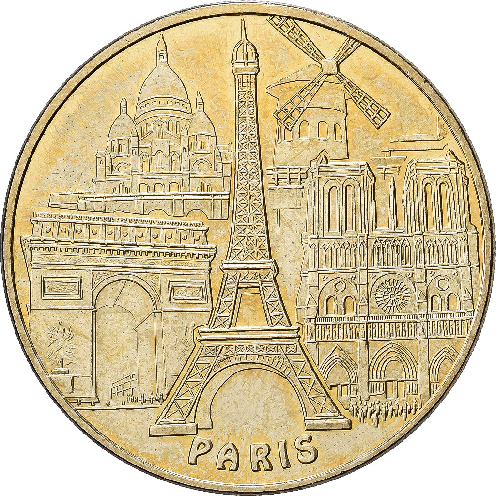 France, Token, Monuments de Paris, 2008, Copper-nickel Aluminium, MDP, AU(55-58)