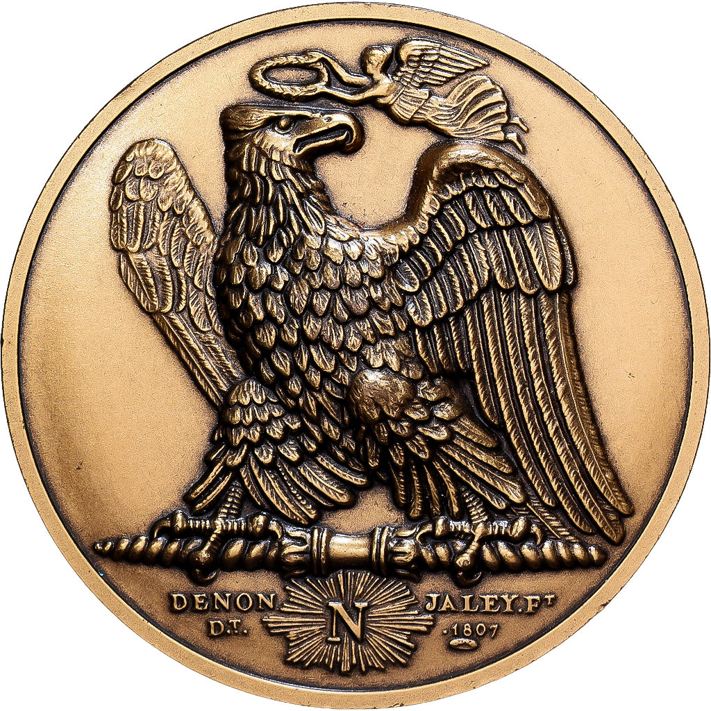 France, Medal, Napoléon Ier, l'Empereur passe le Rhin à Mayence, Bronze