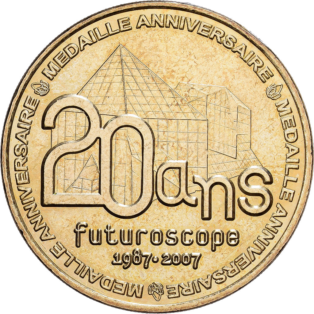 France, Token, 86/ Futuroscope - 20 ans, 2007, Copper-nickel Aluminium, MDP