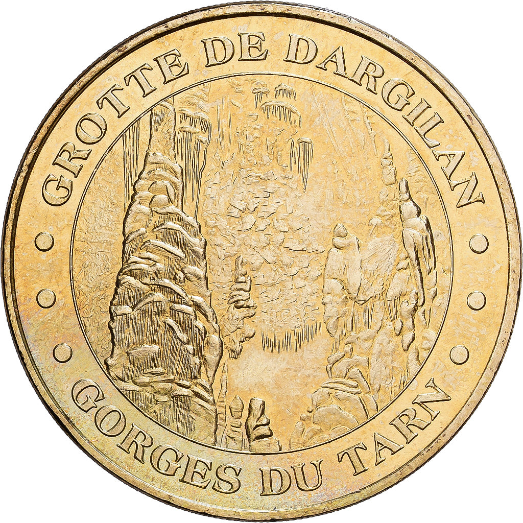 França, Token, 48/ Grotte de Dargilan, 2008, Cuproníquel Alumínio, MDP