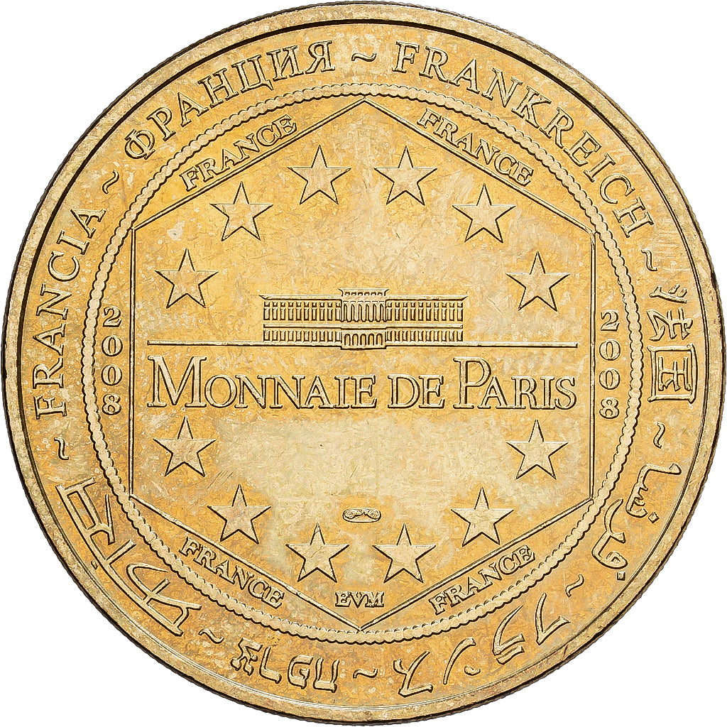 França, Token, 48/ Grotte de Dargilan, 2008, Cuproníquel Alumínio, MDP